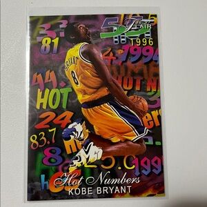 Kobe Bryant 1996 Basketball card Hot numbers Flair